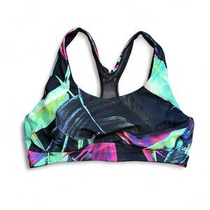DSG Vibrant Printed Racerback Sports Bra M/L
